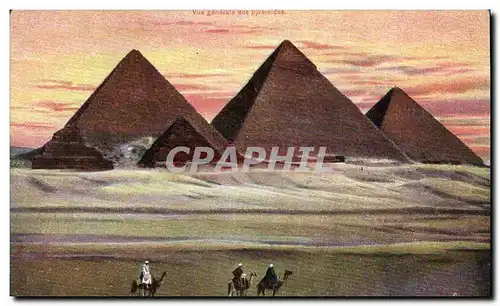 Cartes postales Egypte Egypt Vue generale des Pyramides