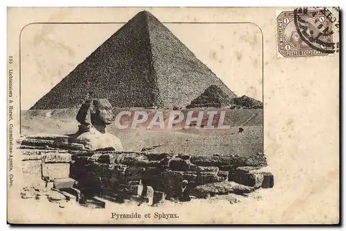 Cartes postales CARTE MAXIMUM Egypte Egypt Pyramide et Sphinx