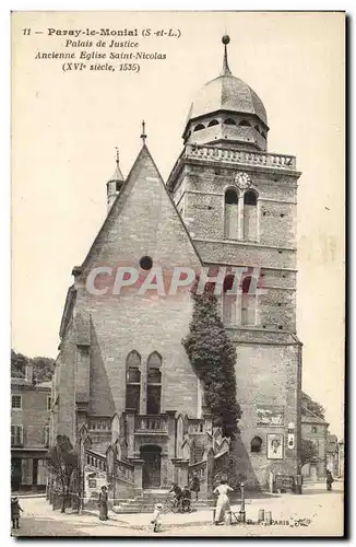 Ansichtskarte AK Palais de justice Paray Le Monial Ancienne eglise Saint Nicolas