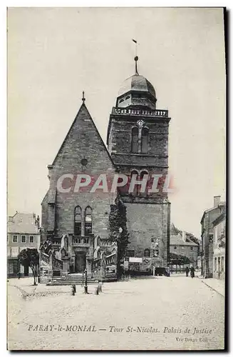 Ansichtskarte AK Palais de justice Paray le Monial Tour St Nicolas