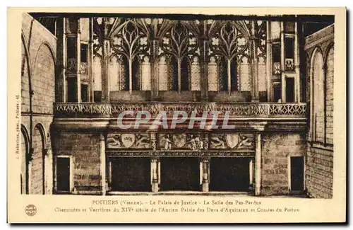 Ansichtskarte AK Palais de justice La Salle des Pas Perdus Poitiers Cheminees et Verrieres
