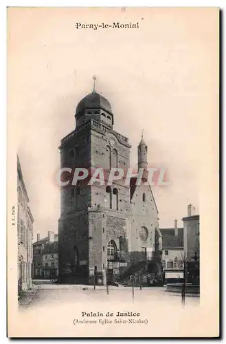 Cartes postales Palais de justice Paray le Monial Anciennne Eglise Saint Nicolas