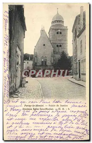 Cartes postales Palais de justice Paray le Monial Ancienne Eglise Saint Nicolas