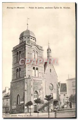 Ansichtskarte AK Palais de justice Paray le Monial Ancienne Eglise Saint Nicolas