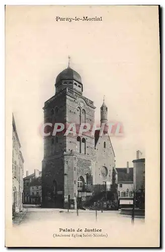 Ansichtskarte AK Palais de justice Paray le Monial Ancienne Eglise Saint Nicolas