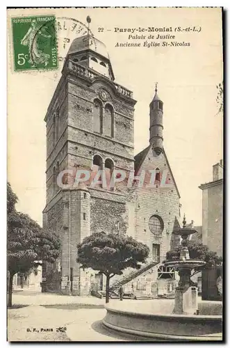 Ansichtskarte AK Palais de justice Paray le Monial Ancienne Eglise Saint Nicolas