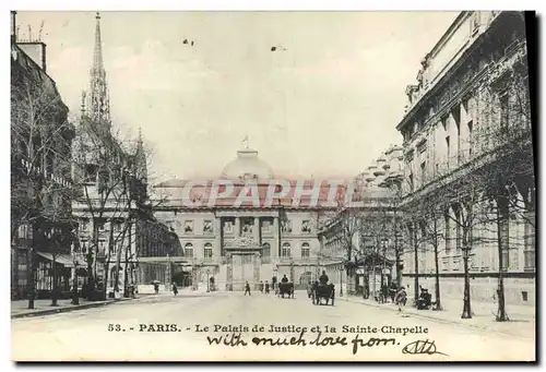 Ansichtskarte AK Palais de justice et la Sainte Chapelle Paris