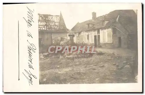 CARTE PHOTO Village de Plessier de Roye Militaria