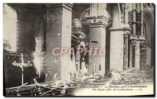 Ansichtskarte AK Militaria Albert La basilique apres le bombardement