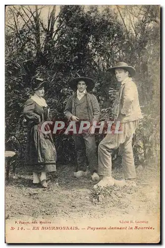 Cartes postales Folklore En Bourbonnais Paysans dansant la bourree