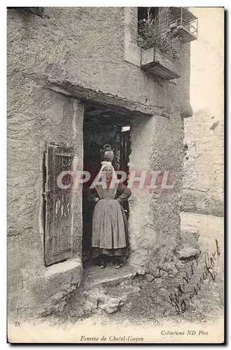 Ansichtskarte AK Folklore Femme de Chatel Guyon