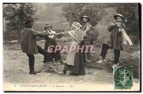 Cartes postales Folklore La Bourree d'Auvergne