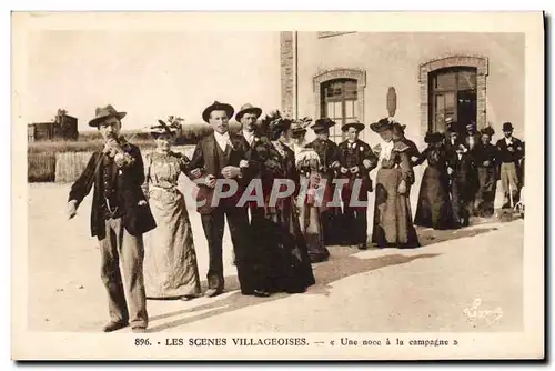 Cartes postales Folklore Une noce a la campagne Mariage