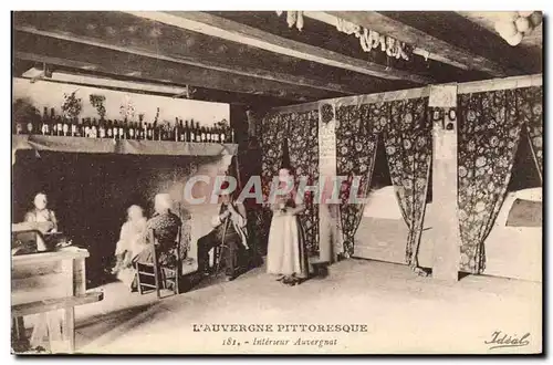 Ansichtskarte AK Folklore Auvergne Interieur Auvergnat