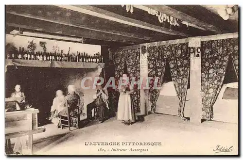 Cartes postales Folklore Auvergne Interieur Auvergnat