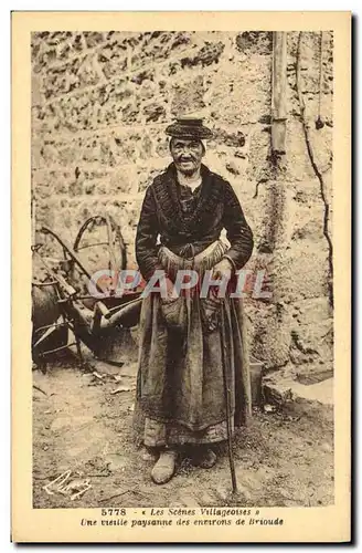 Cartes postales Folklore Les scenes villageoises Une vieille paysanne des environs de Brioude