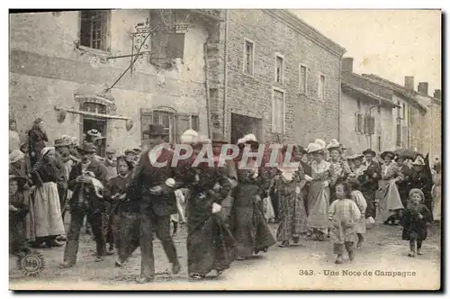 Cartes postales Folklore Une noce de campagne Mariage