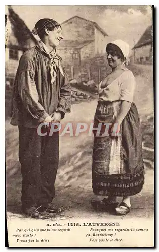 Cartes postales Folklore Auvergne