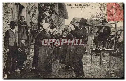 Ansichtskarte AK Folklore La Bourree d'Auvergne