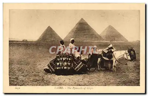 Ansichtskarte AK Egypte Egypt Cairo The Pyramids of Gizeh