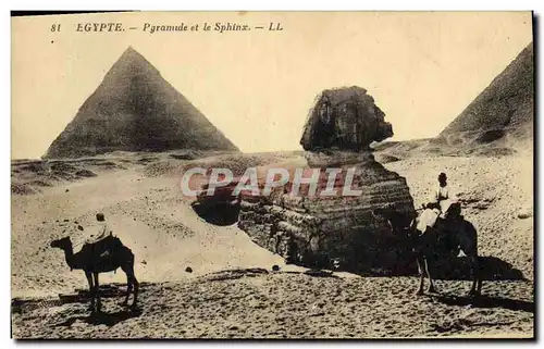 Ansichtskarte AK Egypte Egypt Pyramide et le Sphinx