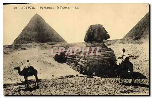 Cartes postales Egypte Egypt Pyramide et le Sphinx