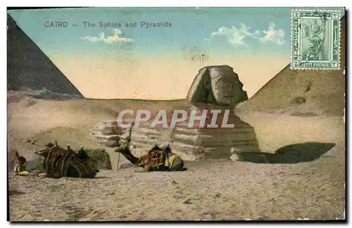 Ansichtskarte AK Egypte Egypt Cairo The Sphinx and Pyramids