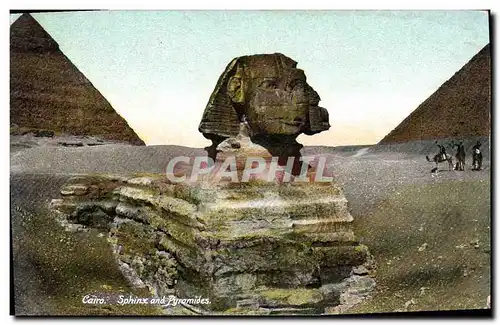 Ansichtskarte AK Egypte Egypt Cairo Sphinx and Pyramides