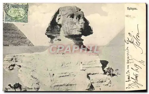 Ansichtskarte AK Egypte Egypt Sphynx Pyramides Timbre Cote des Somalis