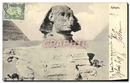 Cartes postales Egypte Egypt Sphynx Pyramides Timbre Cote des Somalis