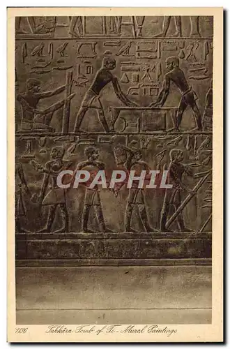 Ansichtskarte AK Egypte Egypt Sakkara Tomb Mural paintings