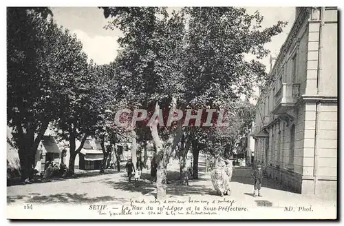 Ansichtskarte AK Setif La Rue du 19eme leger et la Sous Prefecture