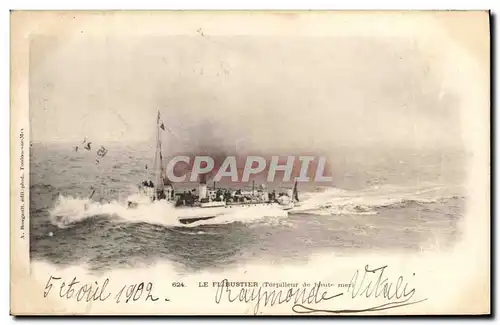 Ansichtskarte AK Bateau de guerre Le Flibustier Torpilleur de haute mer