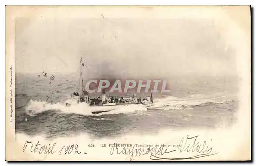 Cartes postales Bateau de guerre Le Flibustier Torpilleur de haute mer
