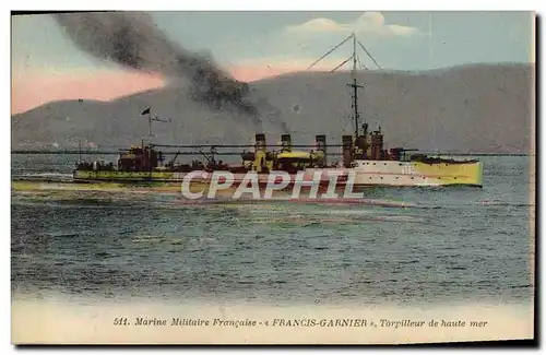 Cartes postales Bateau de guerre Francis Garnier Torpilleur de haute mer