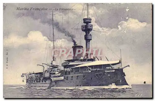 Cartes postales Bateau de guerre Le Formidable