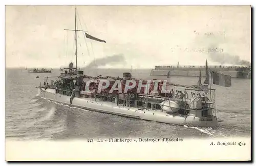 Cartes postales Bateau de guerre La Flamberge Destroyer d'escadre