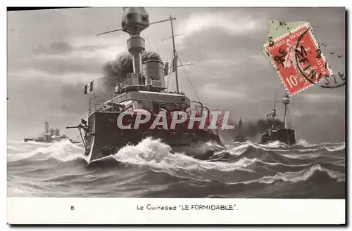 Cartes postales Bateau de guerre Le Cuirasse Formidable