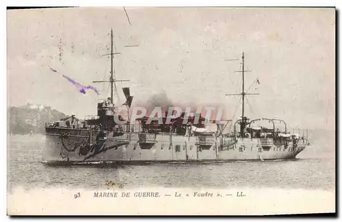 Cartes postales Bateau de guerre Le foudre