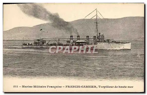 Ansichtskarte AK Bateau de guerre Francis Garnier Torpilleur de haute mer
