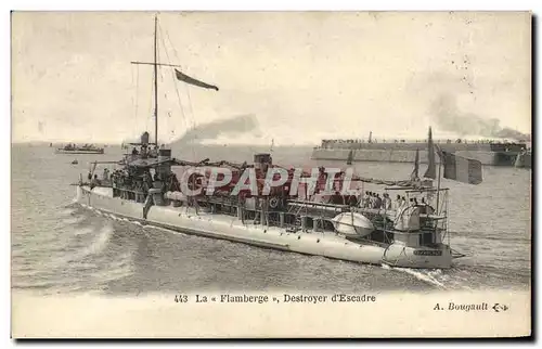 Ansichtskarte AK Bateau de guerre La Flamberge Destroyer d'escadre