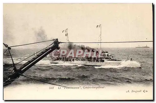 Ansichtskarte AK Bateau de guerre Le Fanconneau Contre torpilleur