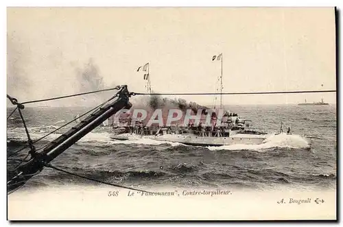 Cartes postales Bateau de guerre Le Fanconneau Contre torpilleur
