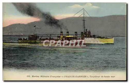 Cartes postales Bateau de guerre Francis Garnier Torpilleur de haute mer