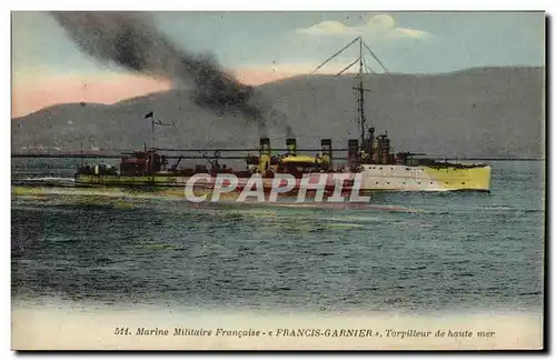 Cartes postales Bateau de guerre Francis Garnier Torpilleur de haute mer