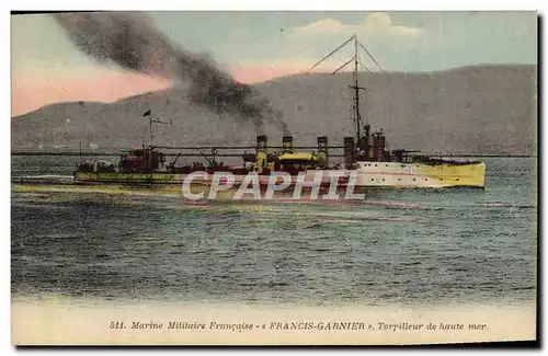 Ansichtskarte AK Bateau de guerre Francis Garnier Torpilleur de haute mer