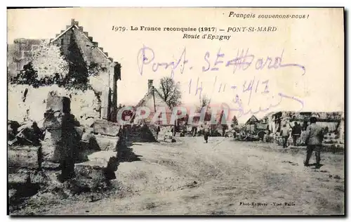 Cartes postales Militaria Pont St Mard Route d'Epagny