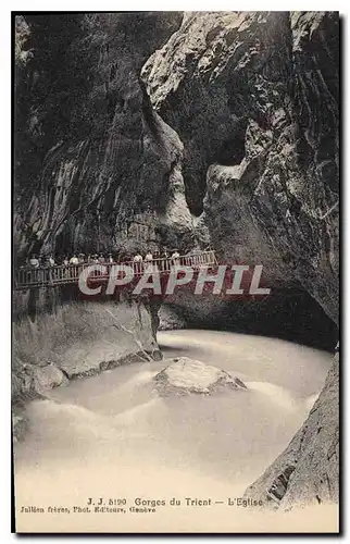 Cartes postales Grotte Grottes Gorges du Trient L'eglise