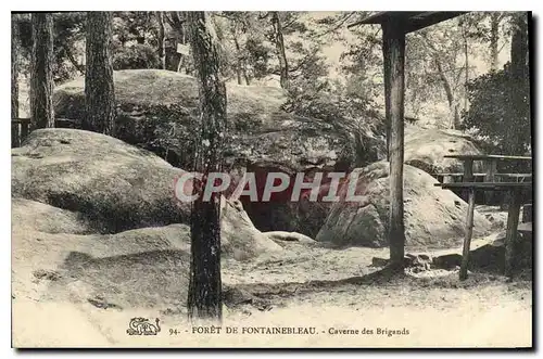 Cartes postales Grotte Grottes Foret de Fontainebleau Caverne des Brigands