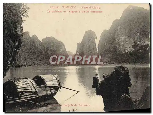 Ansichtskarte AK Grotte Grottes Indochine Tonkin Baie d'Along Le sphinx et la grotte de la surprise